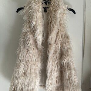 I.N.C Faux Fur Goat Shag Coat Vest
